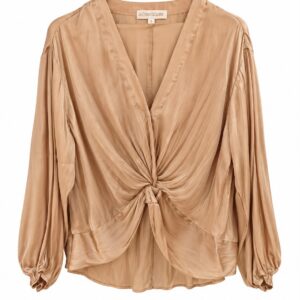 Top nudo oro mocka nudo enfrente