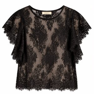 Top encaje negro